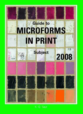 Guide to Microforms in Print