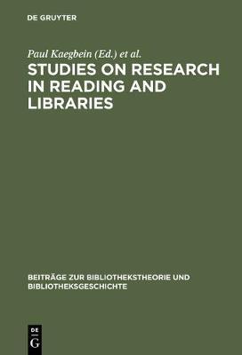 Studies on research in reading and libraries: Approaches and results from several countries