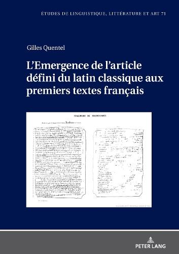 L'Emergence de l'article défini du latin classique aux premiers textes français