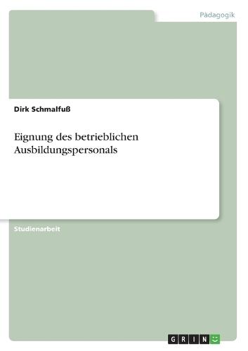 Eignung Des Betrieblichen Ausbildungspersonals