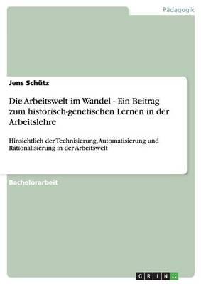 Die Arbeitswelt im Wandel - Ein Beitrag zum historisch-genetischen Lernen in der Arbeitslehre: Hinsichtlich der Technisierung, Automatisierung und Rationalisierung in der Arbeitswelt