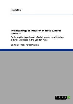 The Meanings of Inclusion in Cross-Cultural Contexts