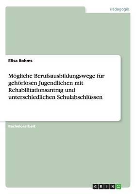 Mogliche Berufsausbildungswege Fur Gehorlosen Jugendlichen Mit Rehabilitationsantrag Und Unterschiedlichen Schulabschlussen