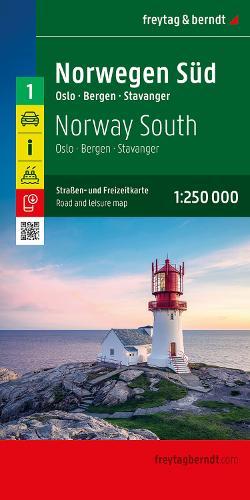 Norway South Road and Leisure Map: Oslo - Bergen - Stavanger