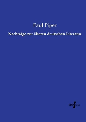 Nachträge zur älteren deutschen Literatur