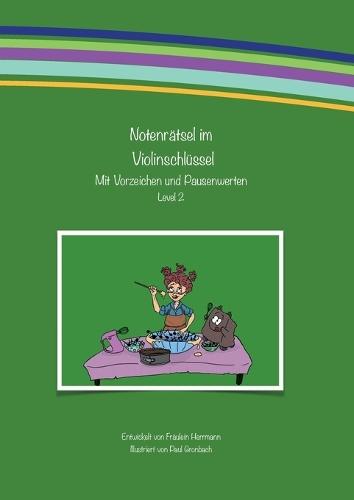 Notenrätsel im Violinschlüssel mit Vorzeichen: Level 2