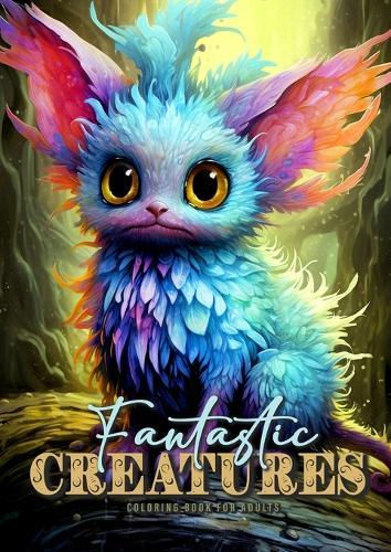 Fantastic Creatures Coloring Book for Adults: cute Creatures Coloring Book Grayscale cute Monsters Coloring Book for Adults Fantasy Beasts Coloring Book Magic