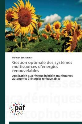 Gestion Optimale Des Systemes Multisources D Energies Renouvelables