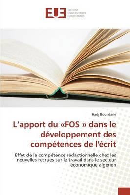 L'Apport Du Fos Dans Le Developpement Des Competences de Lecrit