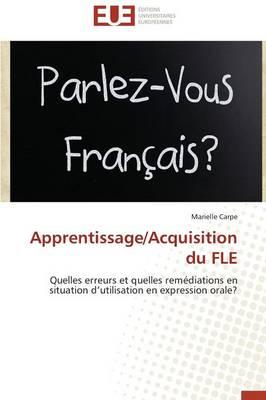 Apprentissage/acquisition du fle