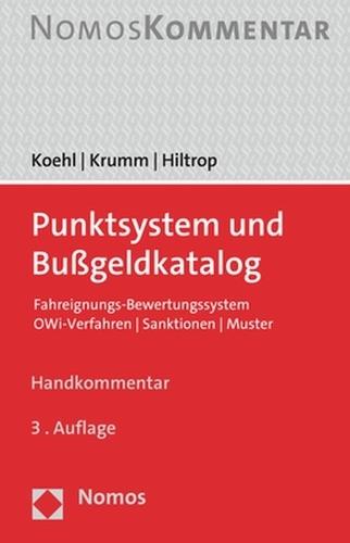 Punktsystem Und Bussgeldkatalog: Fahreignungs-Bewertungssystem / Owi-Verfahren / Sanktionen / Muster
