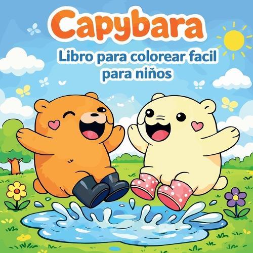 Capybara - Libro para colorear fácil para niños