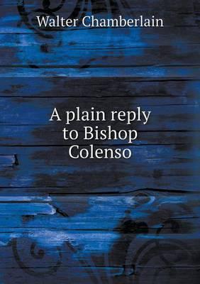 A plain reply to Bishop Colenso