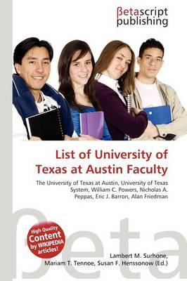 List of University of Texas at Austin Faculty
