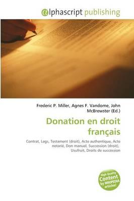 Donation En Droit Fran Ais