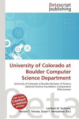 University of Colorado at Boulder Computer Science Department