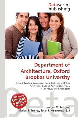 Department of Architecture, Oxford Brookes University