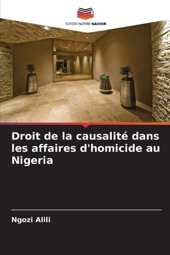 Droit de la causalité dans les affaires d'homicide au Nigeria