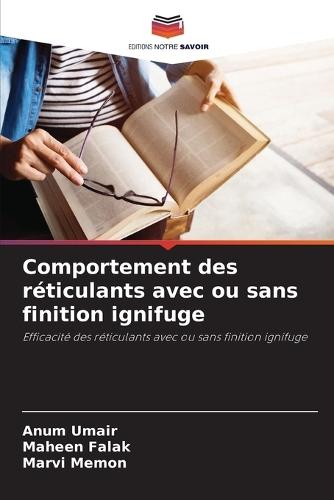 Comportement des réticulants avec ou sans finition ignifuge