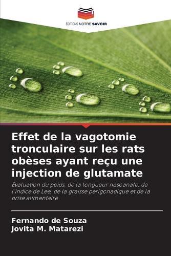 Effet de la vagotomie tronculaire sur les rats obèses ayant reçu une injection de glutamate