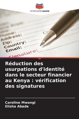 Réduction des usurpations d'identité dans le secteur financier au Kenya: vérification des signatures