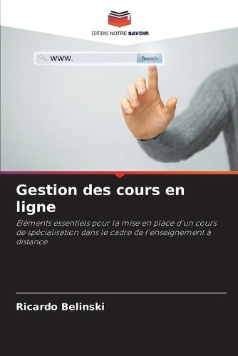 Gestion des cours en ligne