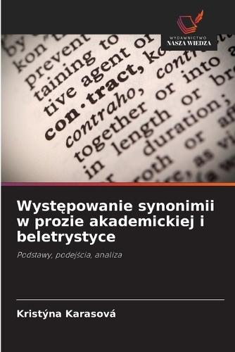 Występowanie synonimii w prozie akademickiej i beletrystyce