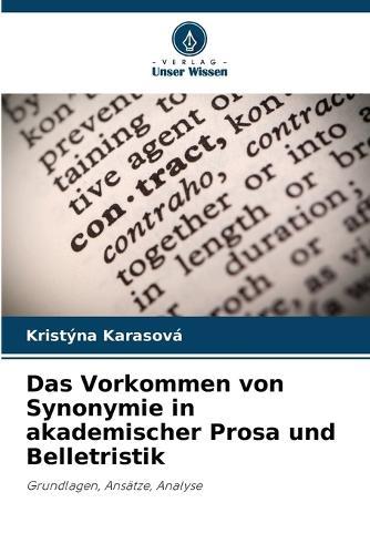Das Vorkommen von Synonymie in akademischer Prosa und Belletristik