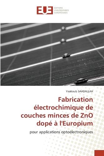 Fabrication électrochimique de couches minces de ZnO dopé à l'Europium