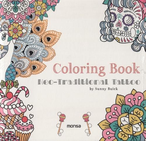 Neo–Traditional Tattoo Coloring Book
