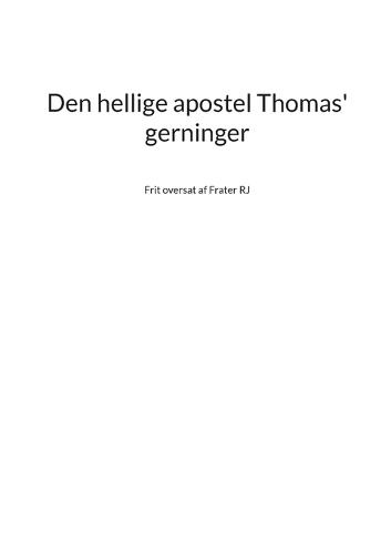 Den hellige apostel Thomas' gerninger