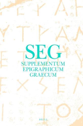 Supplementum Epigraphicum Graecum, Volume XXXVII (1987)