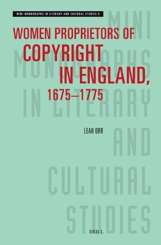 Women Proprietors of Copyright in England, 1675–1775