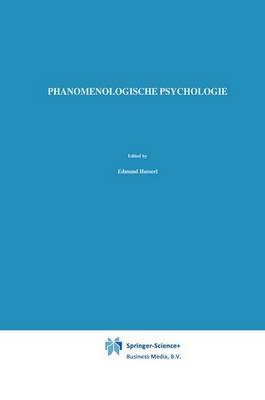 Phänomenologische Psychologie: Vorlesungen Sommersemester 1925