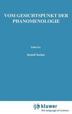 Vom Gesichtspunkt der Phänomenologie: Husserl-Studien