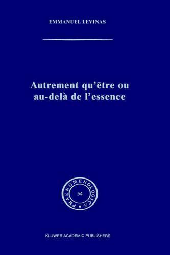 Autrement qu'être ou au-delà de l'essence