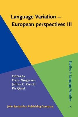 Language Variation - European Perspectives III: Selected papers from the 5th International Conference on Language Variation in Europe (ICLaVE 5), Copenhagen, June 2009