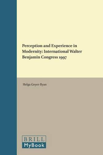 Perception and Experience in Modernity: International Walter Benjamin Congress 1997