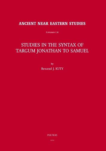 Studies in the Syntax of Targum Jonathan to Samuel