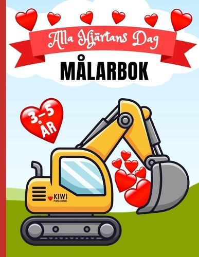 MÅLARBOK Alla hjärtans dag: Fordon & hjärtan för barn 3-5 år