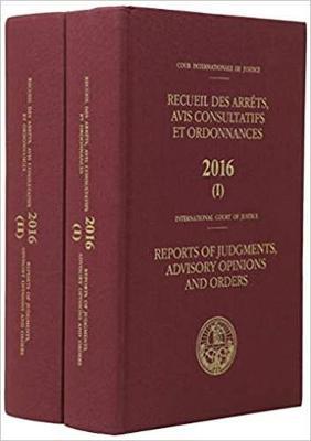 Reports of judgments, advisory opinions and orders 2016