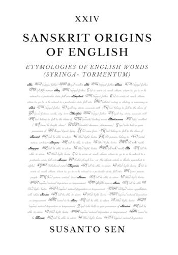 Sanskrit Origins of English: Etymologies of English Words (Syringa- tormentum)