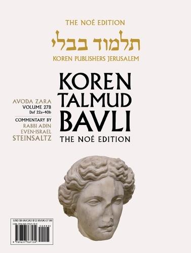 Koren Talmud Bavli V27b: Avoda Zara, Daf 22a Through Daf 40b, Noé Color Pb, H/E
