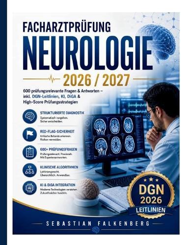 Facharztprüfung Neurologie 2026-2027: 600 prüfungsrelevante Fragen & Antworten - inkl. DGN-Leitlinien, KI, DiGA & High-Score Prüfungsstrategien