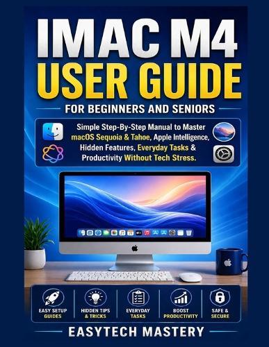 IMAC M4 User Guide For Beginners And Seniors: Simple Step-By-Step Manual to Master macOS Sequoia & Tahoe, Apple Intelligence, Hidden Features, Everyday Tasks & Productivity Without Tech Stress.