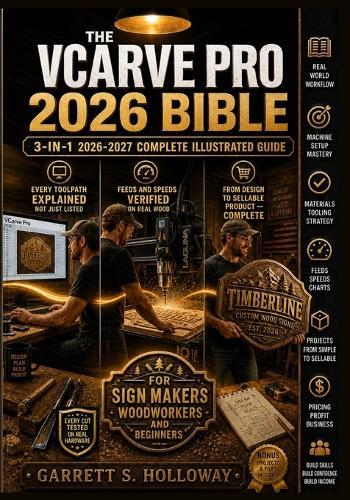 The VCarve Pro 2026 Bible: 2026 3-in-1 Illustrated Guide for CNC Router Beginners, Sign Makers and Woodworkers to Master V-Carving, Toolpaths, Feeds and Speeds, Real-World Projects and Quick Ref