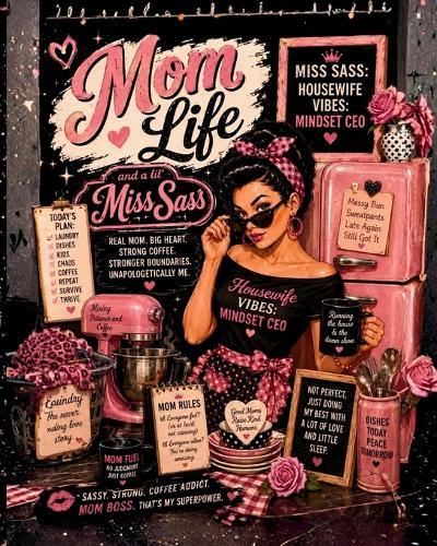 Mom Life and a Lil' Miss Sass: Funny Retro Quotes for Moms, Coffee Lovers, Chaos Coordinators & Housewives With Attitude