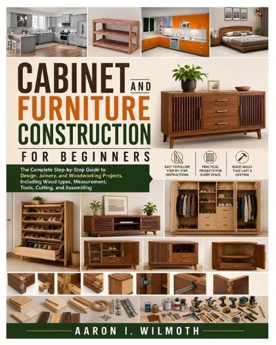 Cabinet and Furniture Construction for Beginners: The Complete Step-by-Step Guide to Design, Joinery, and Woodworking Projects, Including Wood types, Measurement, Tools, Cutting, and Assembling