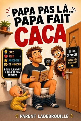 Papa Pas LÀ... Papa Fait Caca !: Blagues, jeux, activités et conseils pour parents fatigués et sans écran - Idéal cadeau pour papa