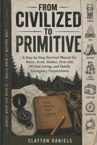 From Civilized to Primitive: A Step-by-Step Survival Manual for Water, Food, Shelter, First Aid, Off-Grid Living, and Family Emergency Preparedness